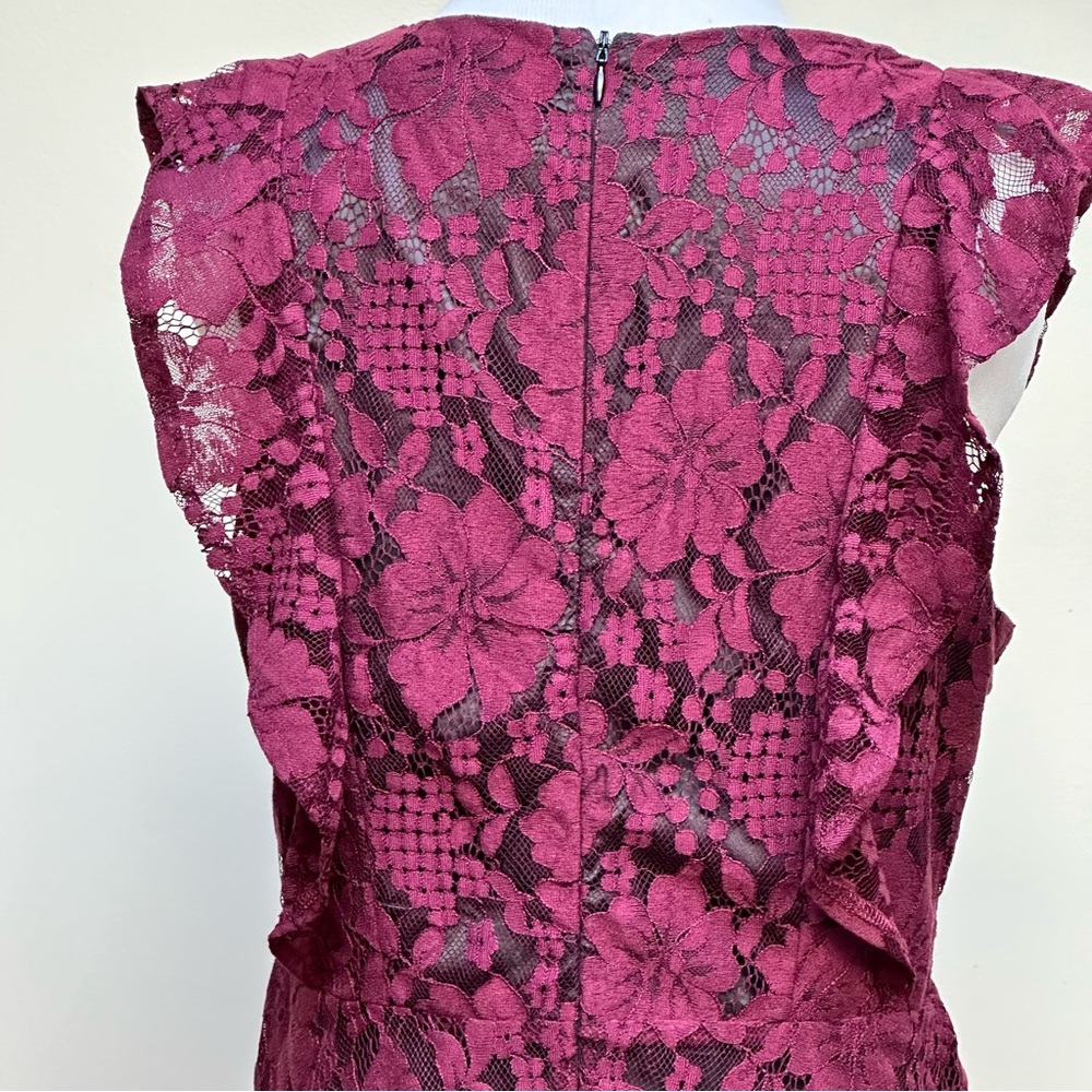 Lulu's Burgundy Lace Tiered Maxi Dress - Picture 5 of 14